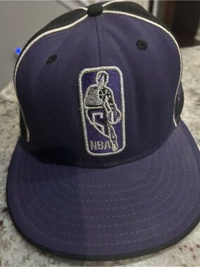 New Era Purple and Silver NBA Logo Snapback Hat